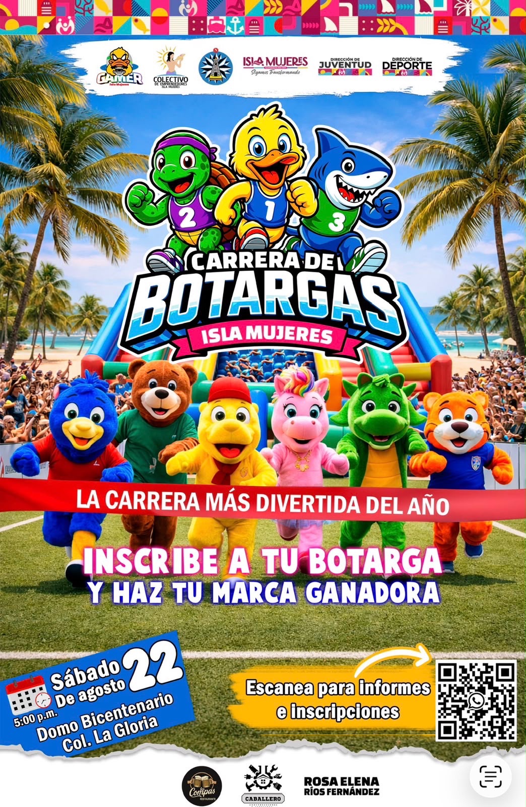 ¡A correr con todo y peluche! Isla Mujeres se prepara para una carrera muy “botarguda”