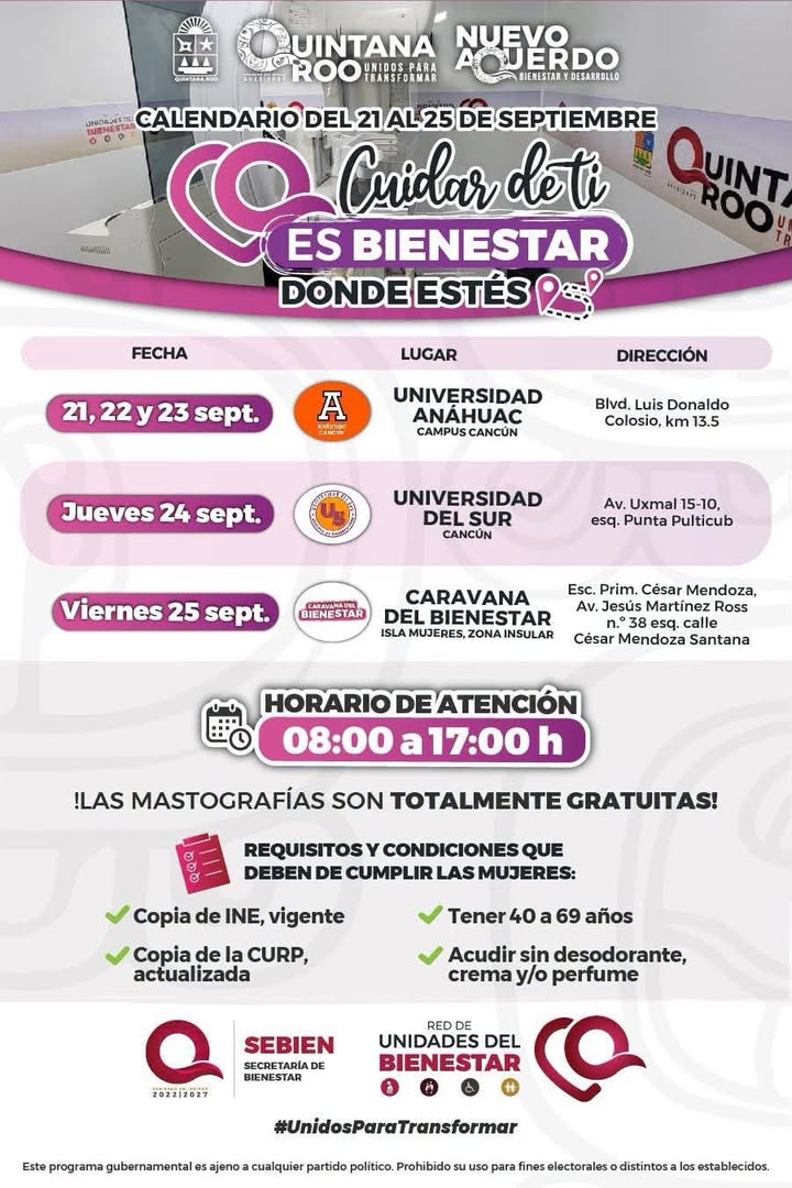 🙋🏽‍♀️ Atención #BenitoJuárez e #IslaMujeres: