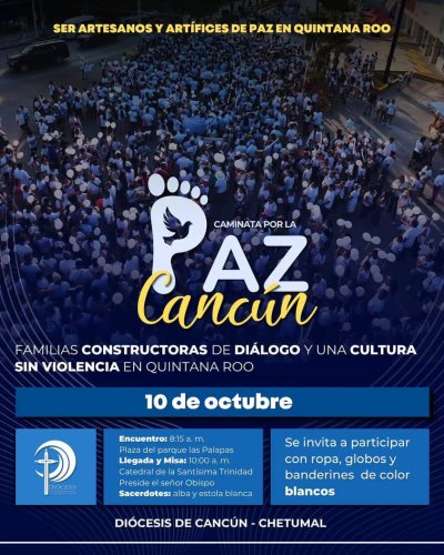 Caminata por la Paz en Cancún el 10 de octubre