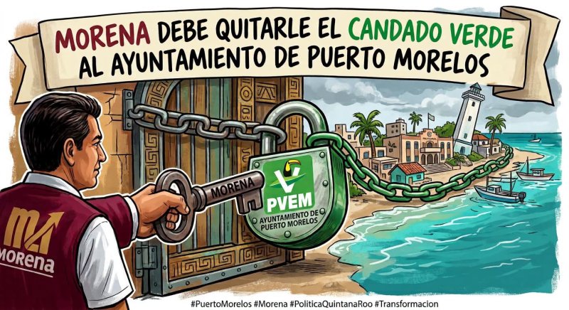 Puerto Morelos: Morena debe quitarle el candado Verde al Ayuntamiento