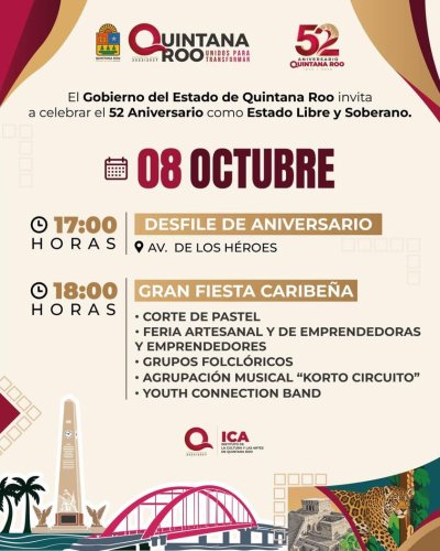 🎉 ¡#QuintanaRoo está de fiesta!