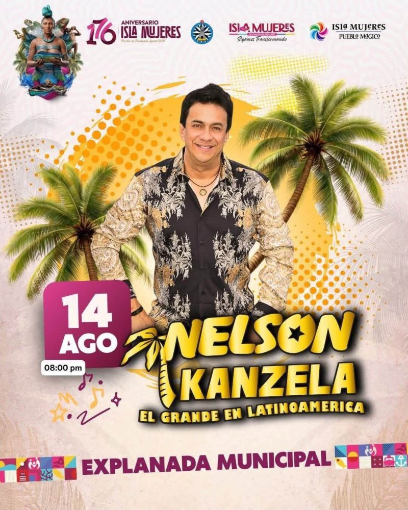 Baile gratis con Nelson Kanzela y La Casetera este fin de semana en Isla Mujeres