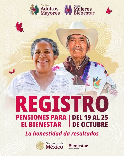 💳 Hoy inició el registro para las pensiones #AdultoMayor y #MujeresBienestar, que nuestra